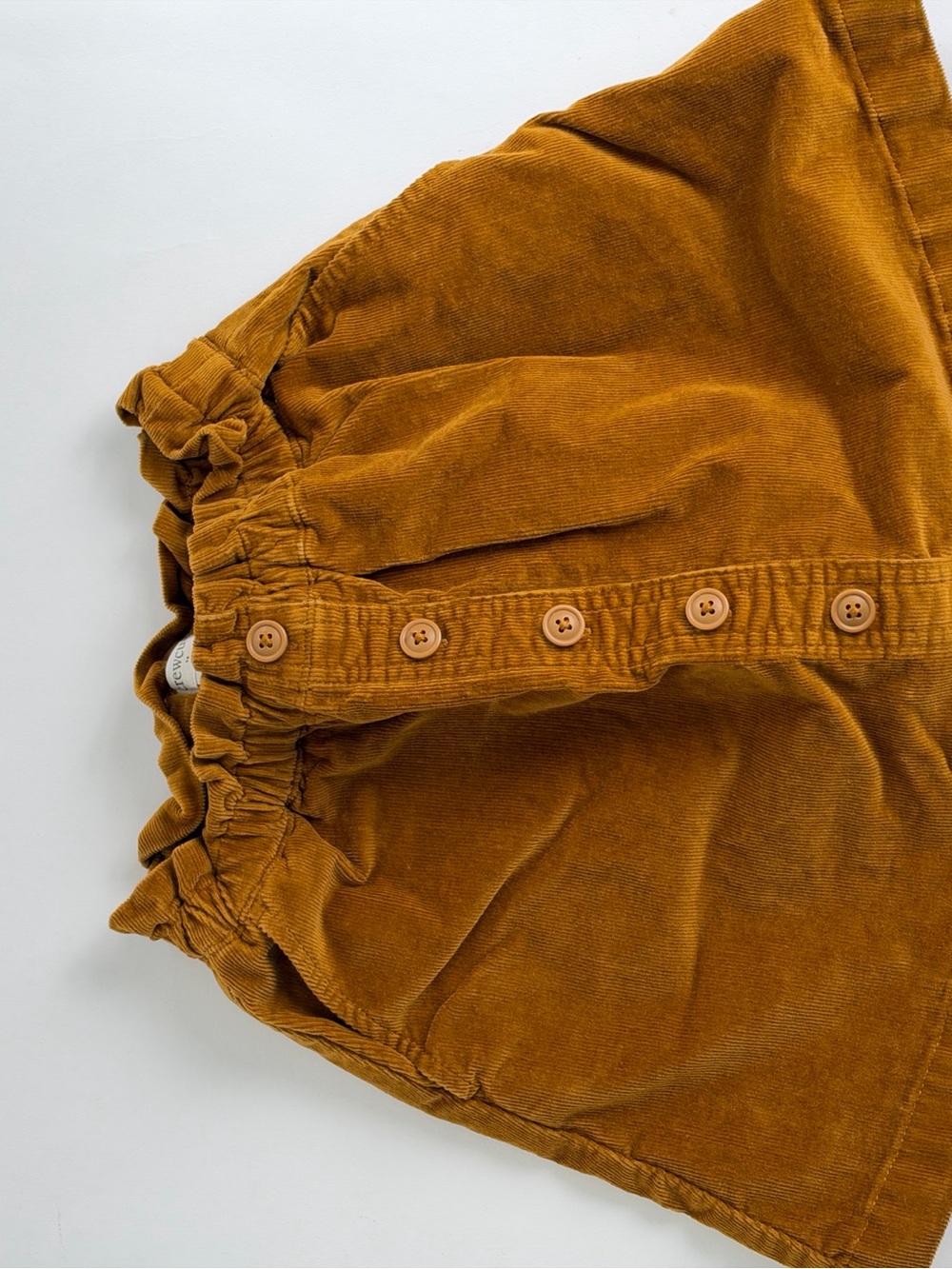 Crewcuts Mustard Corduroy Ruffle Waist Skirt